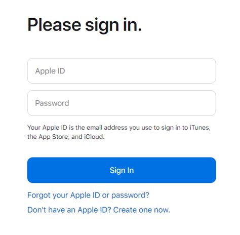 apple store login.